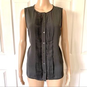 Beautiful Black Sleeveless Blouse with Details
